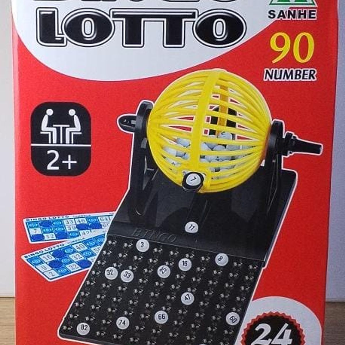 GENERICO - JUEGO DE MESA BINGO LOTTO 90 NUMEROS MAS 24 CARTILLAS