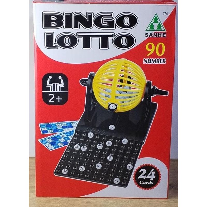 GENERICO - JUEGO DE MESA BINGO LOTTO 90 NUMEROS MAS 24 CARTILLAS