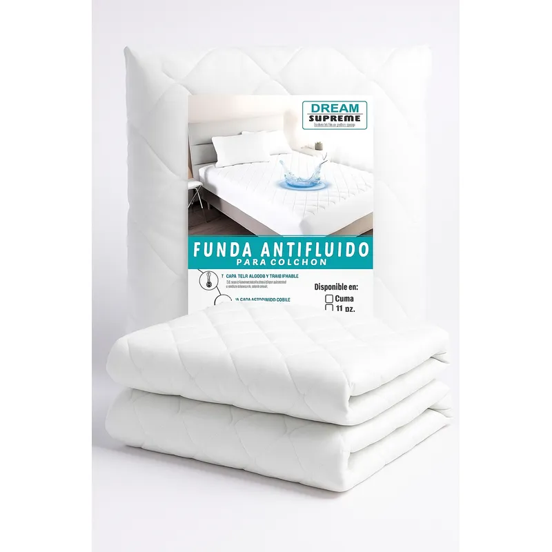GENERICO - Protector de Colchón 2 PLAZAS IMPERMEABLE - ANTIÁCAROS - ACOLCHADO I DREAM SUPREME