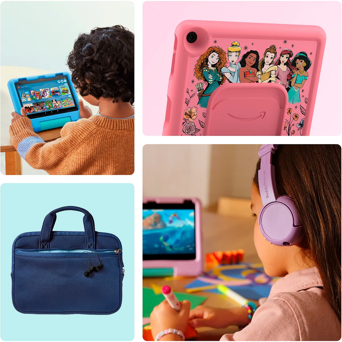 AMAZON - Tablet Amazon Fire HD 8 Kids 12va Gen 2024 - 3 a 7 años - 32GB - Morado
