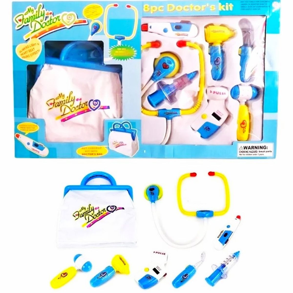 GENERICO - Set de Doctor de niños con Estetoscopio y Maletín