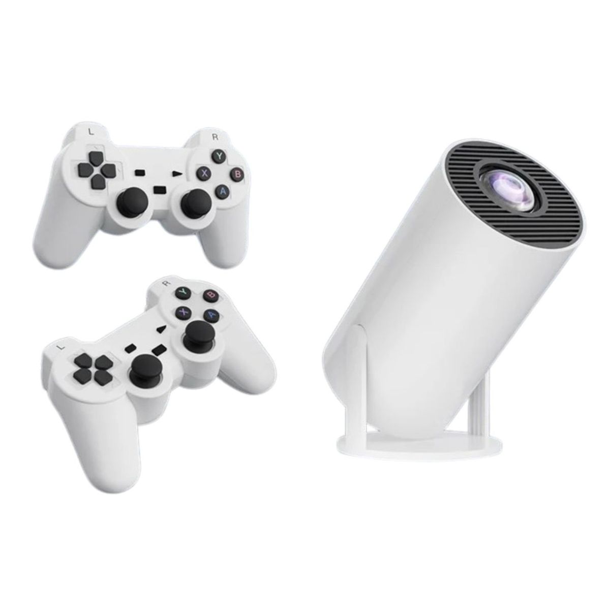 GENERICO - Mini Proyector Portátil Inteligente con Juegos + 2 Mandos