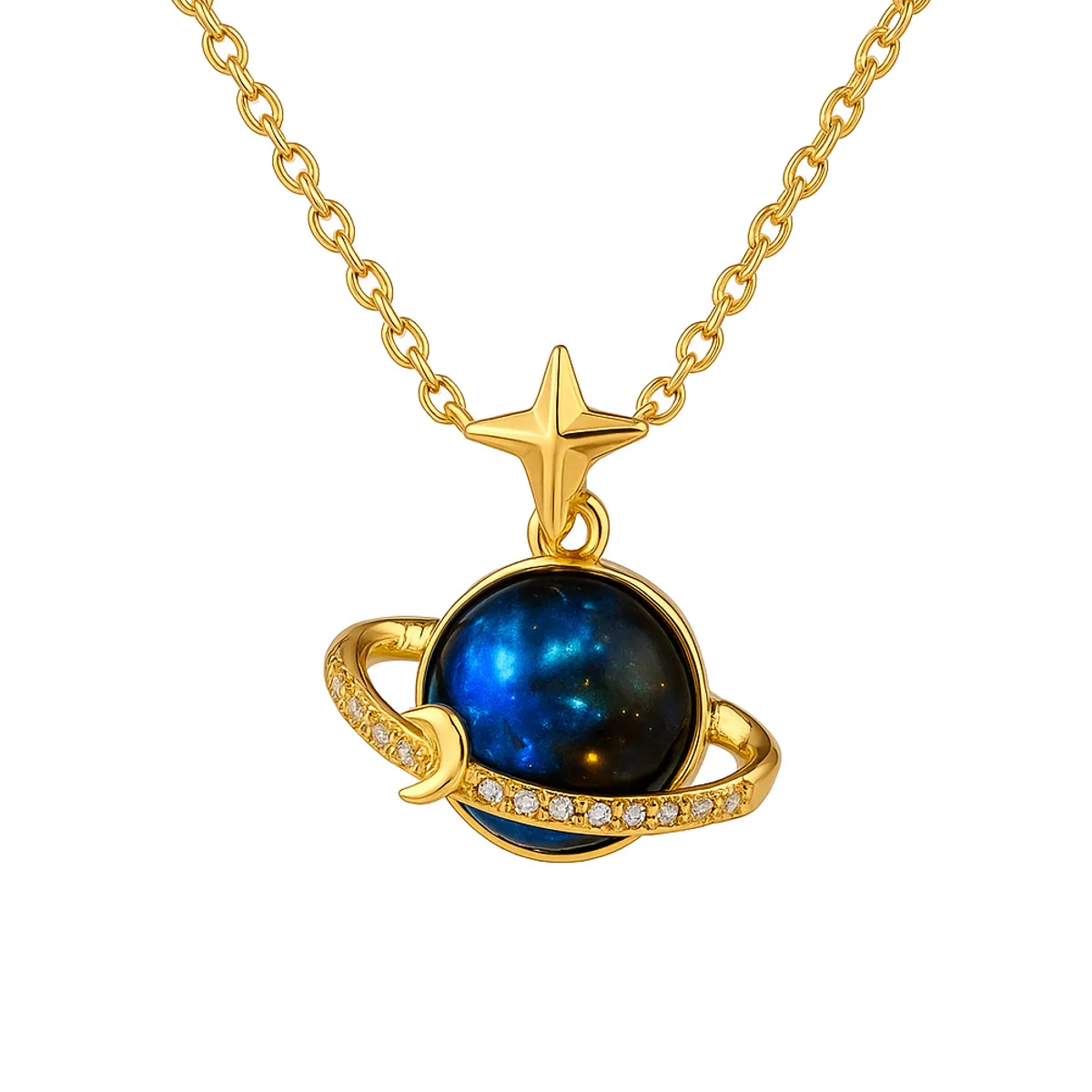 GENERICO - Collar Saturno cosmos Bright mujer