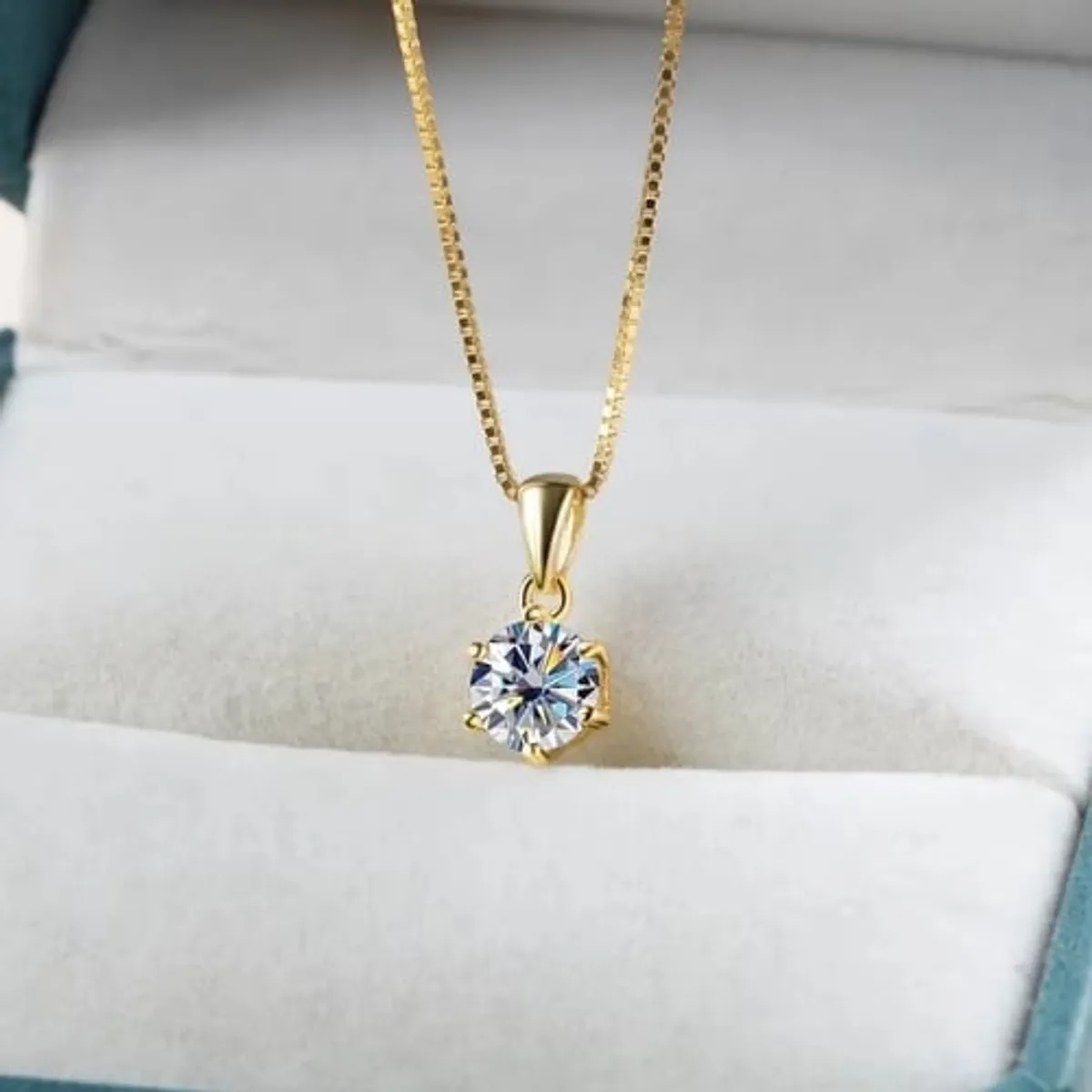 GENERICO - Collar Punto de luz Brillo Mujer Baño Oro