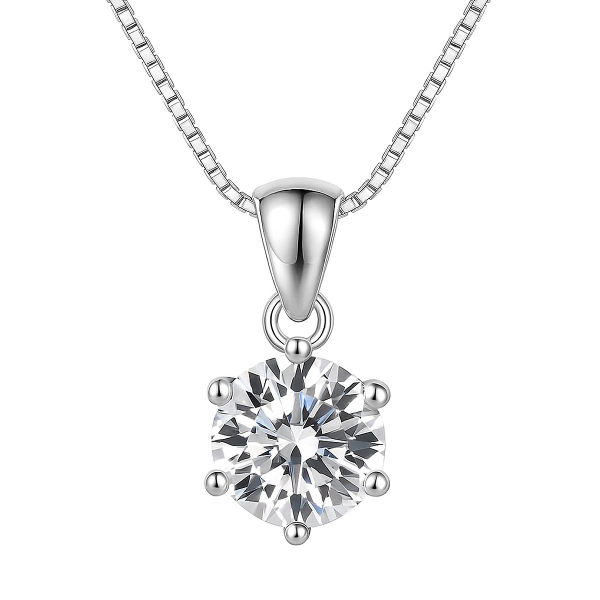 GENERICO - Collar Punto de luz Brillo Mujer Silver