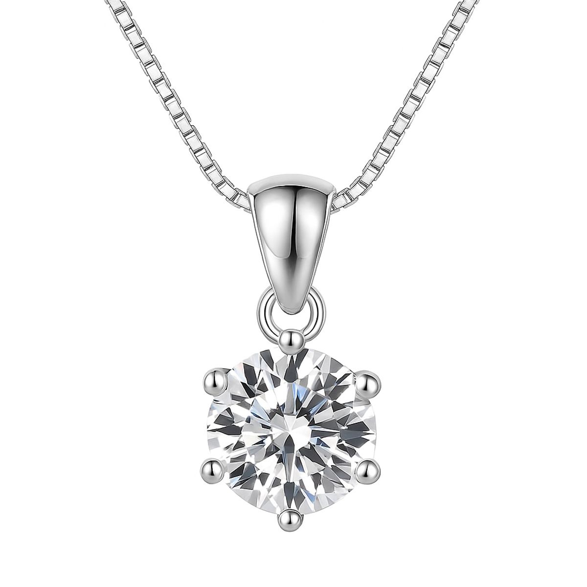 GENERICO - Collar Punto de luz Brillo Mujer Silver