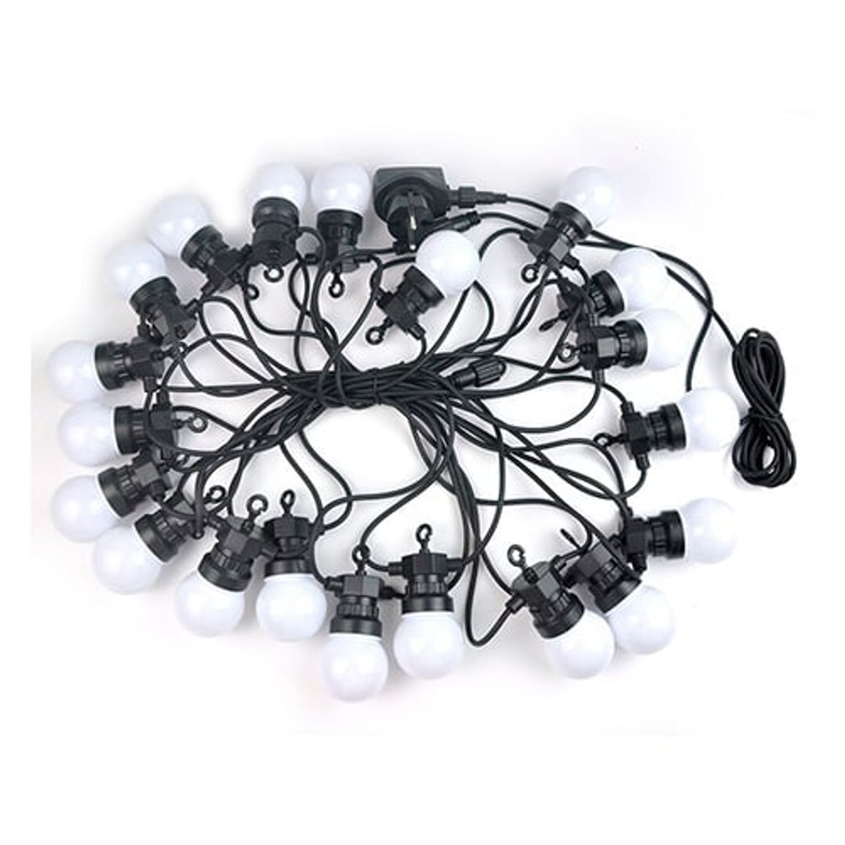 GENERICO - Cadena De Luces Focos Bombillas Led 5cm De Diametro Decoracion Fiesta