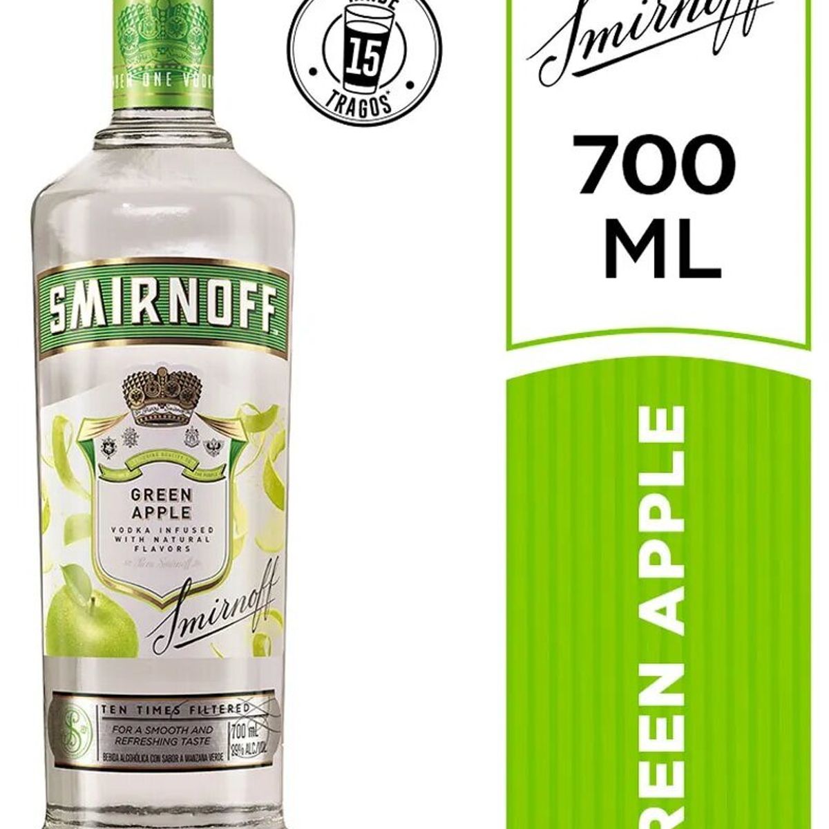 SMIRNOFF - VODKA SMIRNOFF GREEN APPLE 700ML