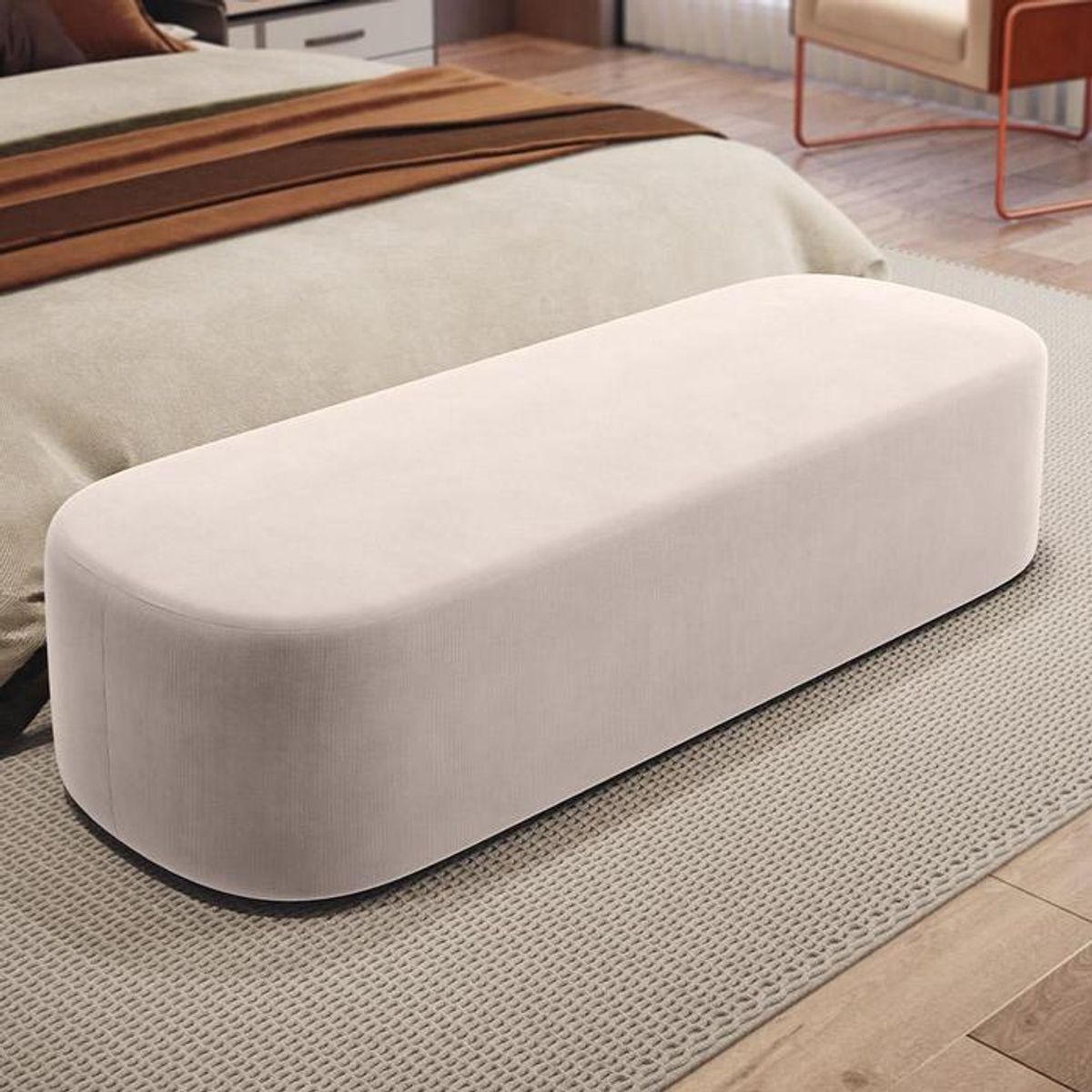 ARTSOFA - Banqueta Doha Oval Beige