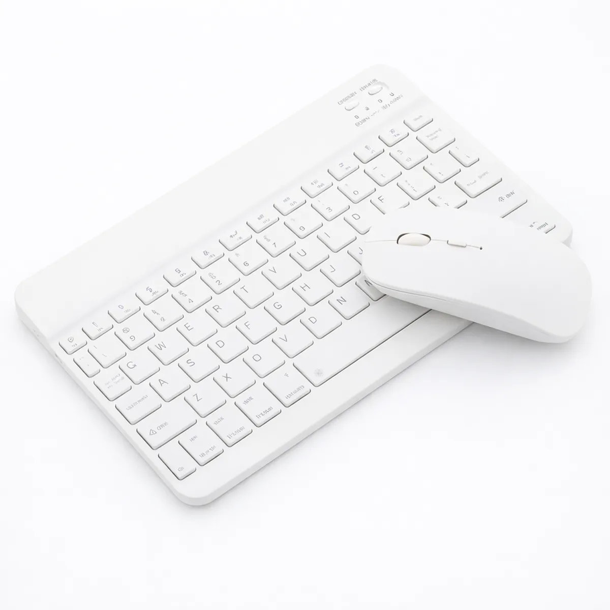 GENERICO - Teclado con Mouse Bluetooth Inalambrico para Pc Tablet Mac iPad Blanco