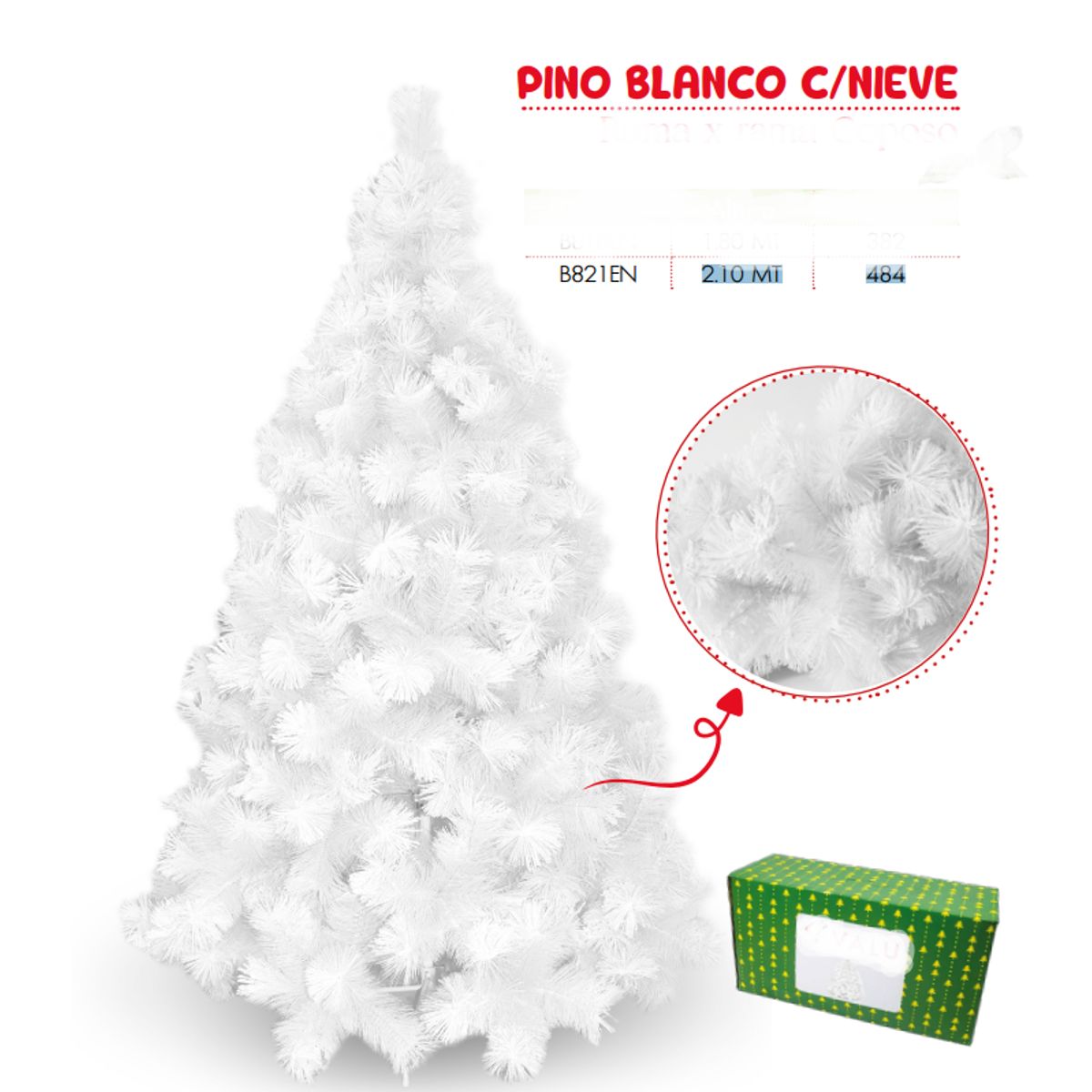 GENERICO - Árbol Navideño  rama x rama de 2 10mt coposo