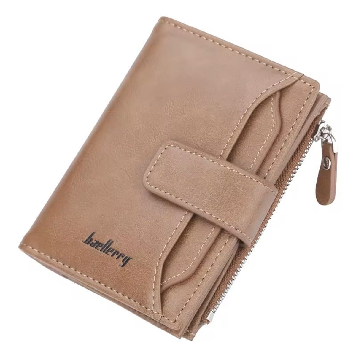 BAELLERRY - Billetera Baellerry Hombre PU Amplio Monedero con Cremallera en Caja