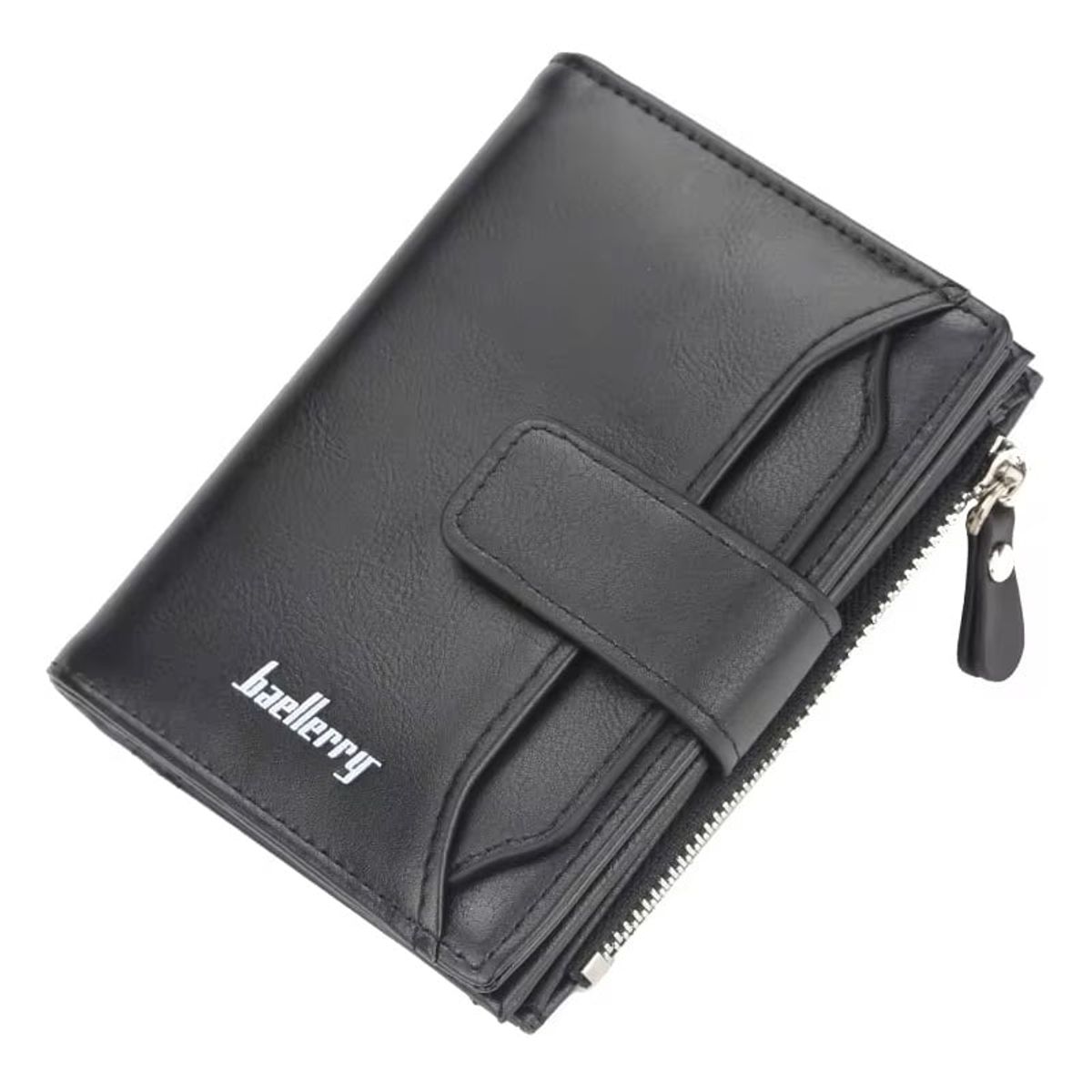 BAELLERRY - Billetera Baellerry Hombre PU Amplio Monedero con Cremallera en Caja