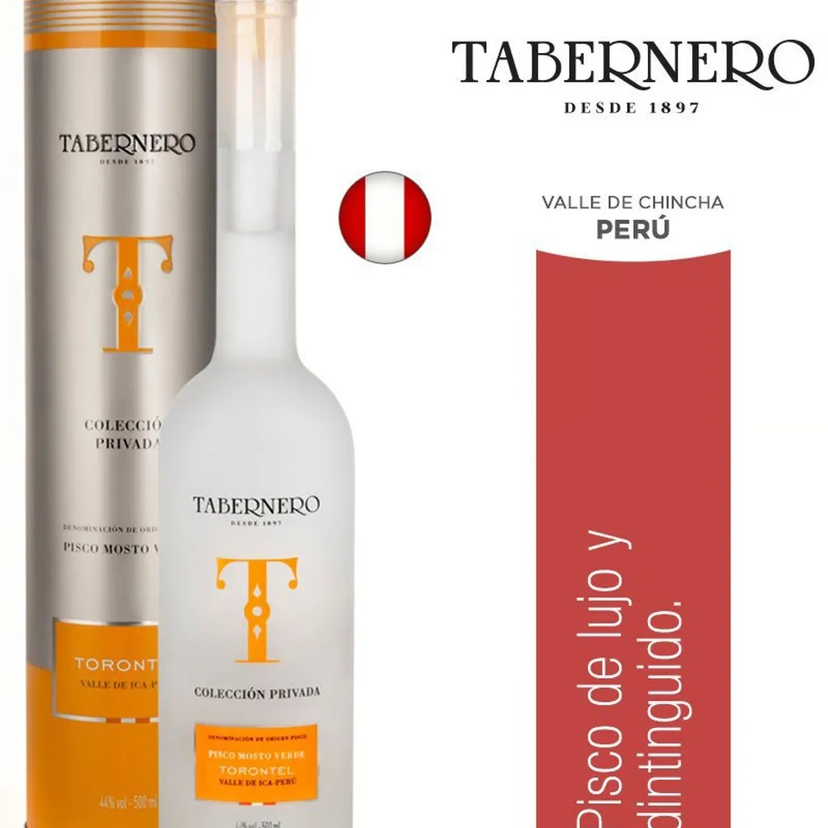 TABERNERO - Pisco Tabernero Mosto verde Torontel 500ml