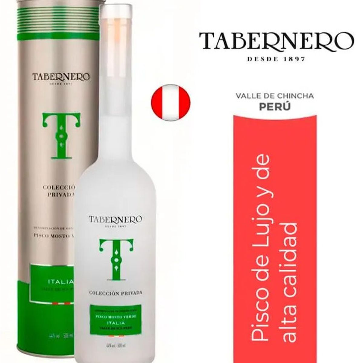 TABERNERO - Pisco Tabernero Mosto verde Italia 500ml