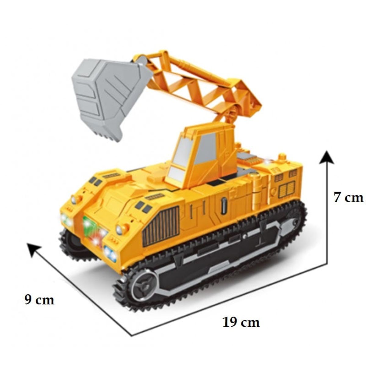 GENERICO - Juguete Transformer Robot Grúa Amarillo Giratorio Con Luces