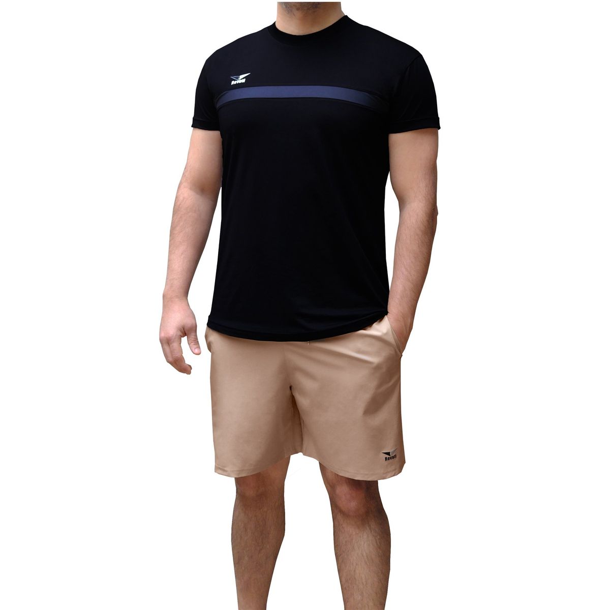 REVATI - Short deportivo largo para hombre