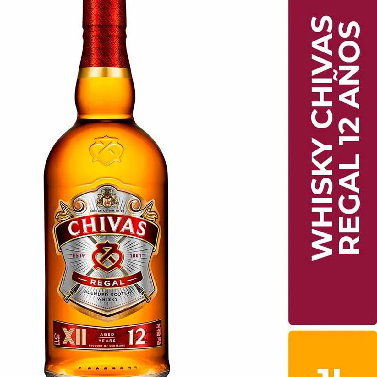 CHIVAS REGAL - Whisky Chivas Regal 12 años 1L