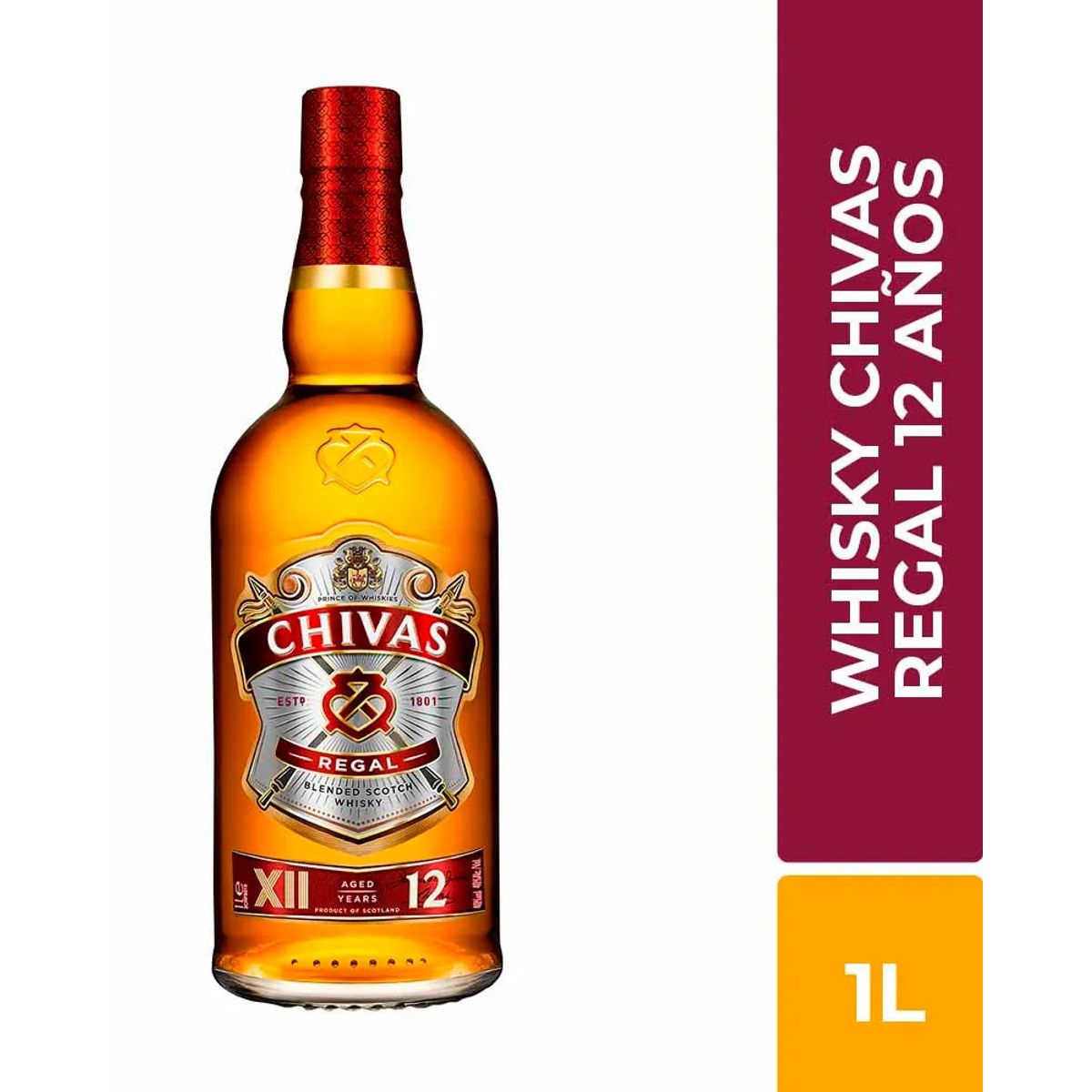CHIVAS REGAL - Whisky Chivas Regal 12 años 1L