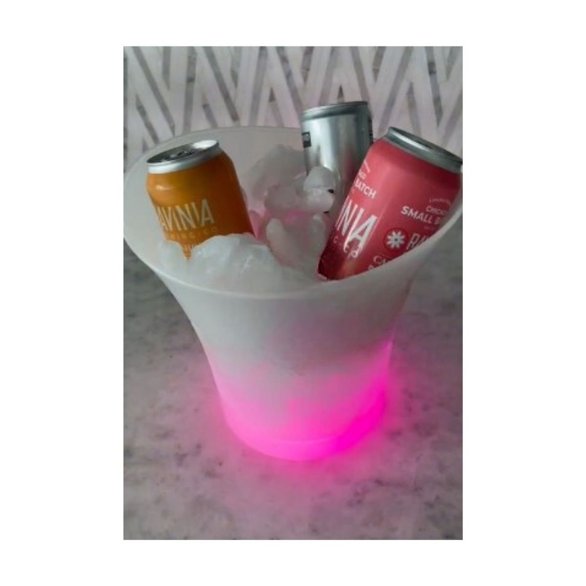 GENERICO - Cubo de Hielo LED Resistente al agua luz nocturna