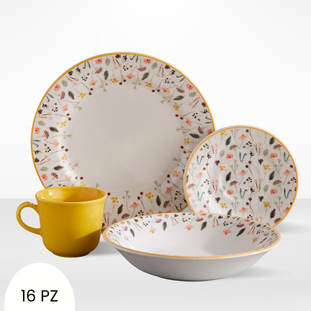 CORONA - Juego de Vajilla Ashley 16 Piezas Corona