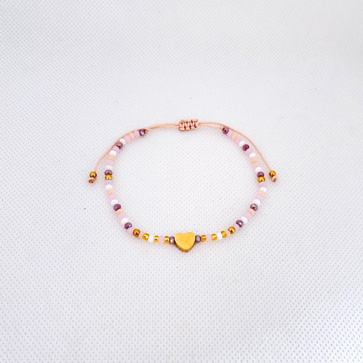 GENERICO - Pulsera Regulable Hilo Muranos Mostacillas y Acero - Brenda