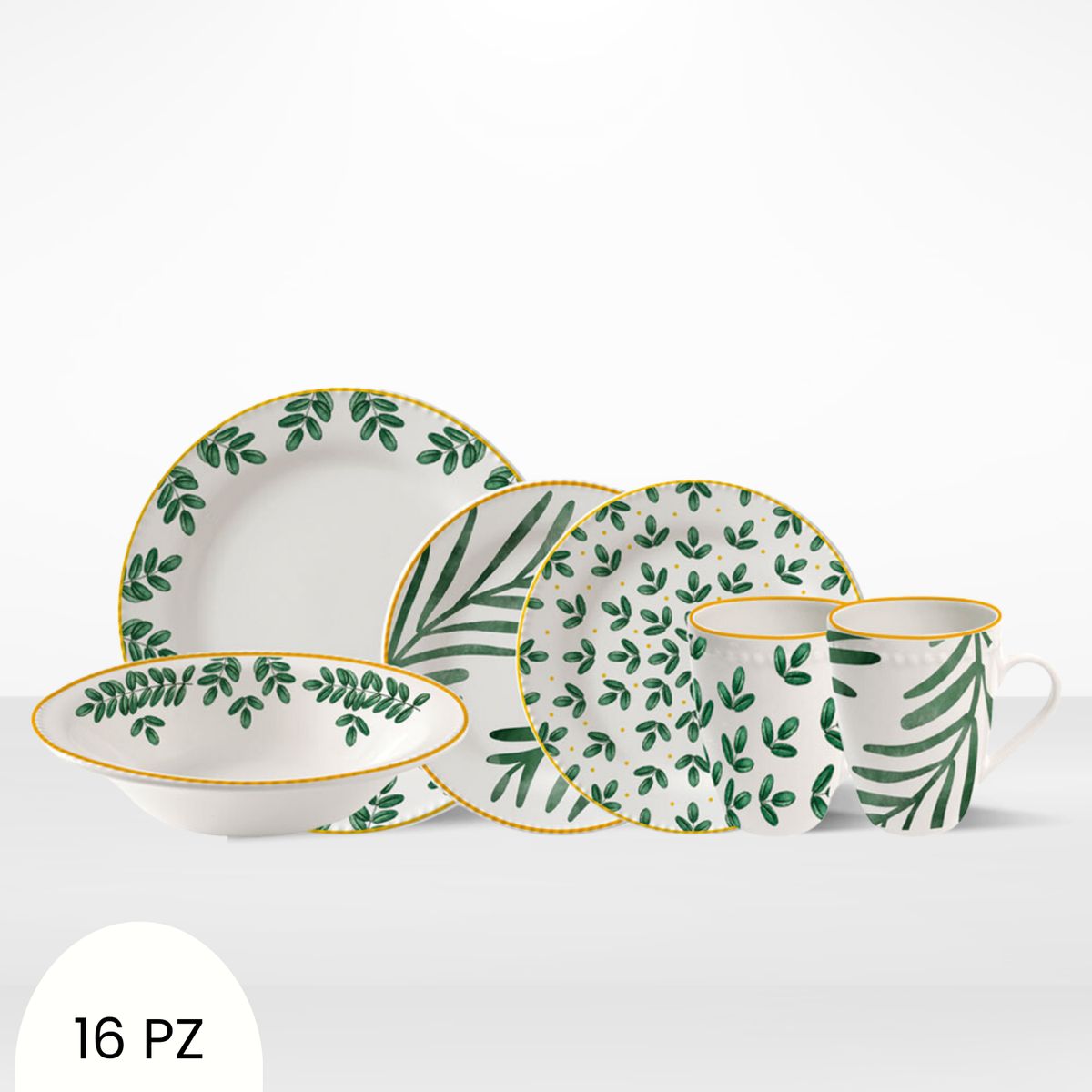 CORONA - Juego de Vajilla Salvia 16 Piezas Corona