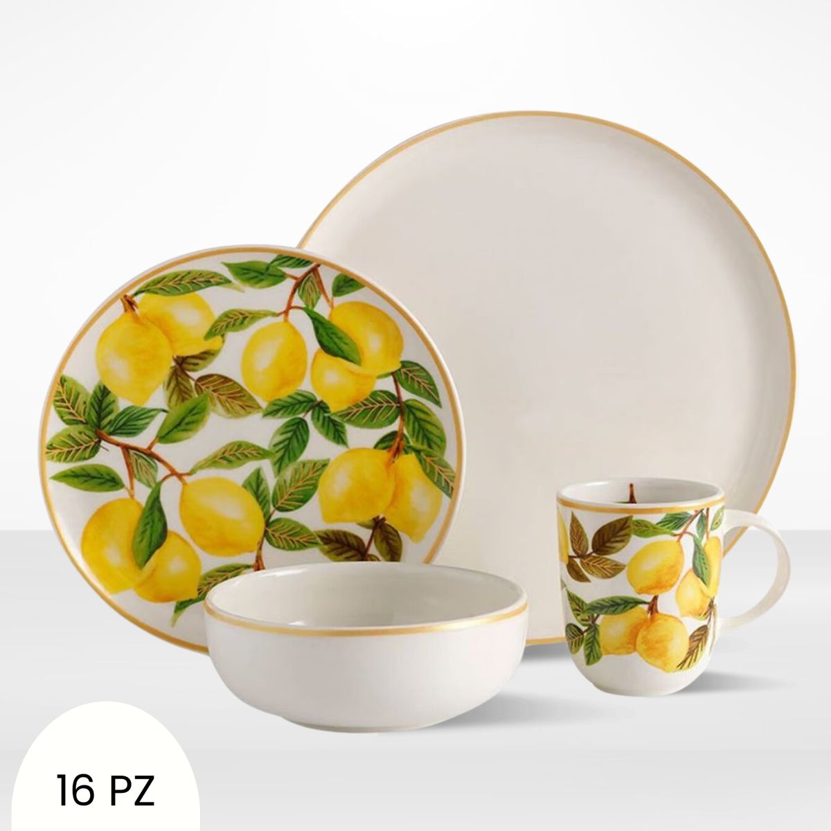 CORONA - Juego de Vajilla Alegra 16 Piezas Corona