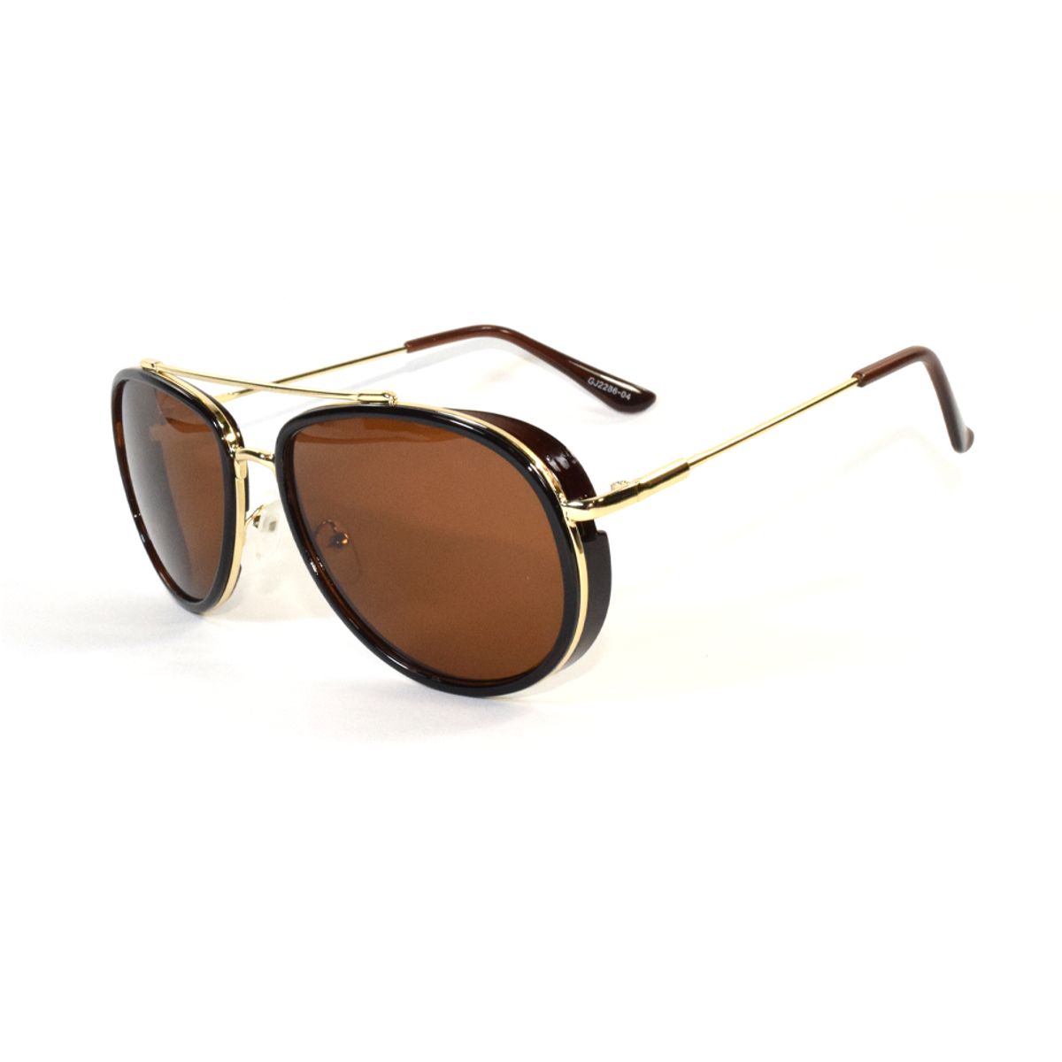 GENERICO - Lentes de sol Estilo Unisex uv400 - Dorado Marrón