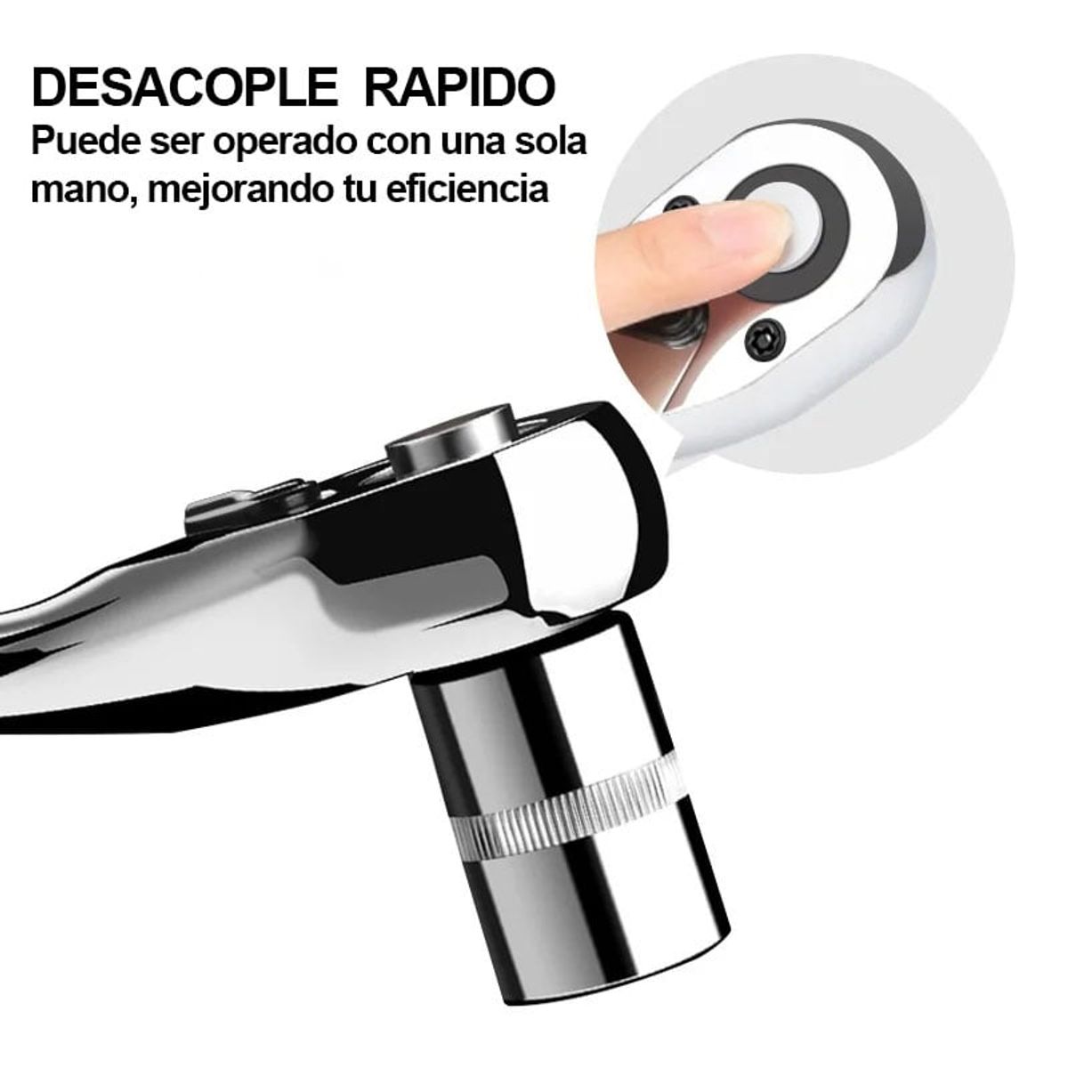 GENERICO - Llave Trinquete De Acero Al Cr-v De 1/4 Pulgada - 10 en 1