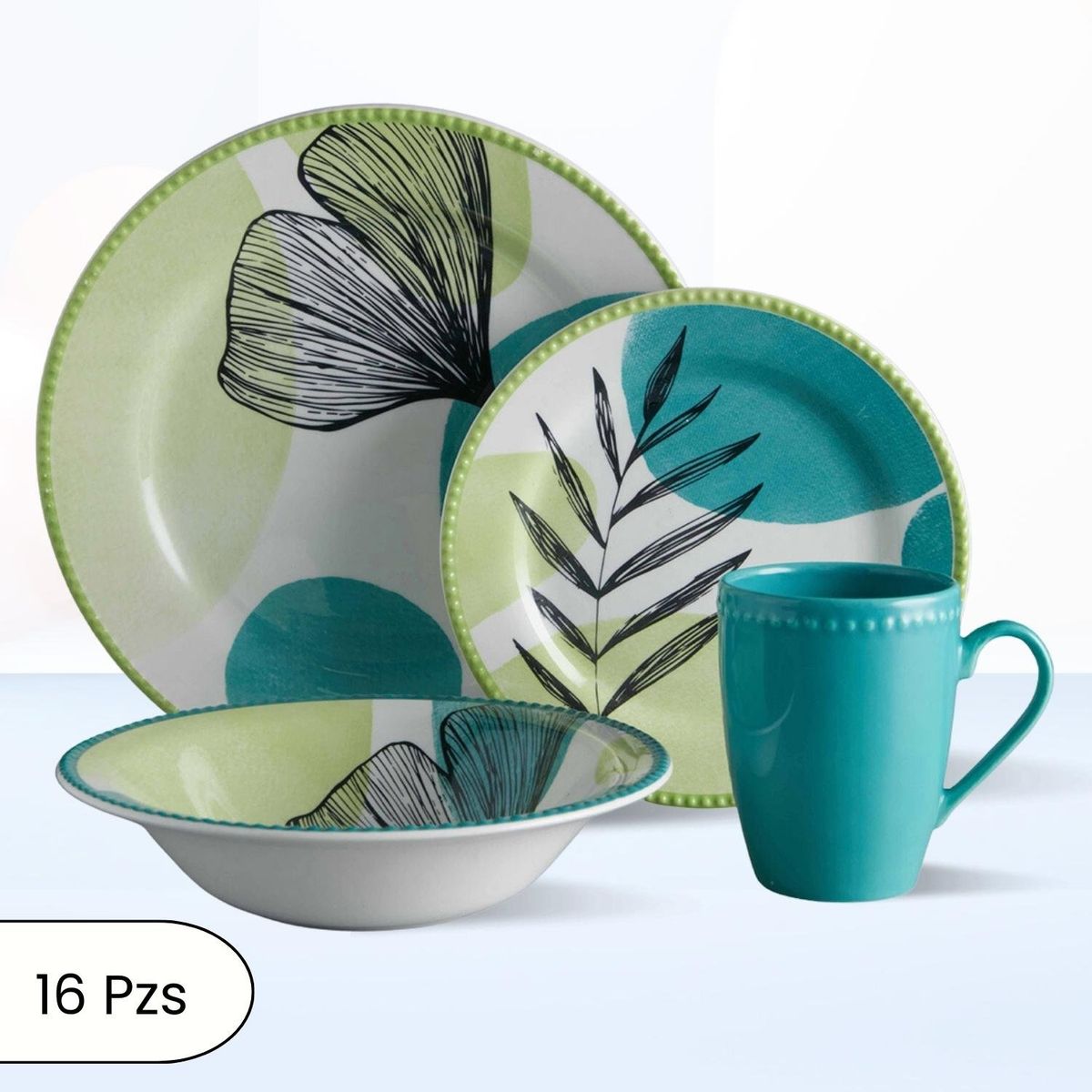 CORONA - Juego de Vajilla Artemisa 16 Piezas Corona