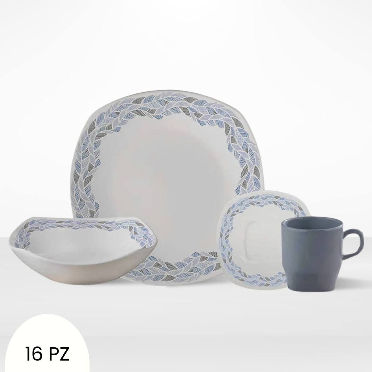 CORONA - Juego de Vajilla Laos 16 Piezas Corona