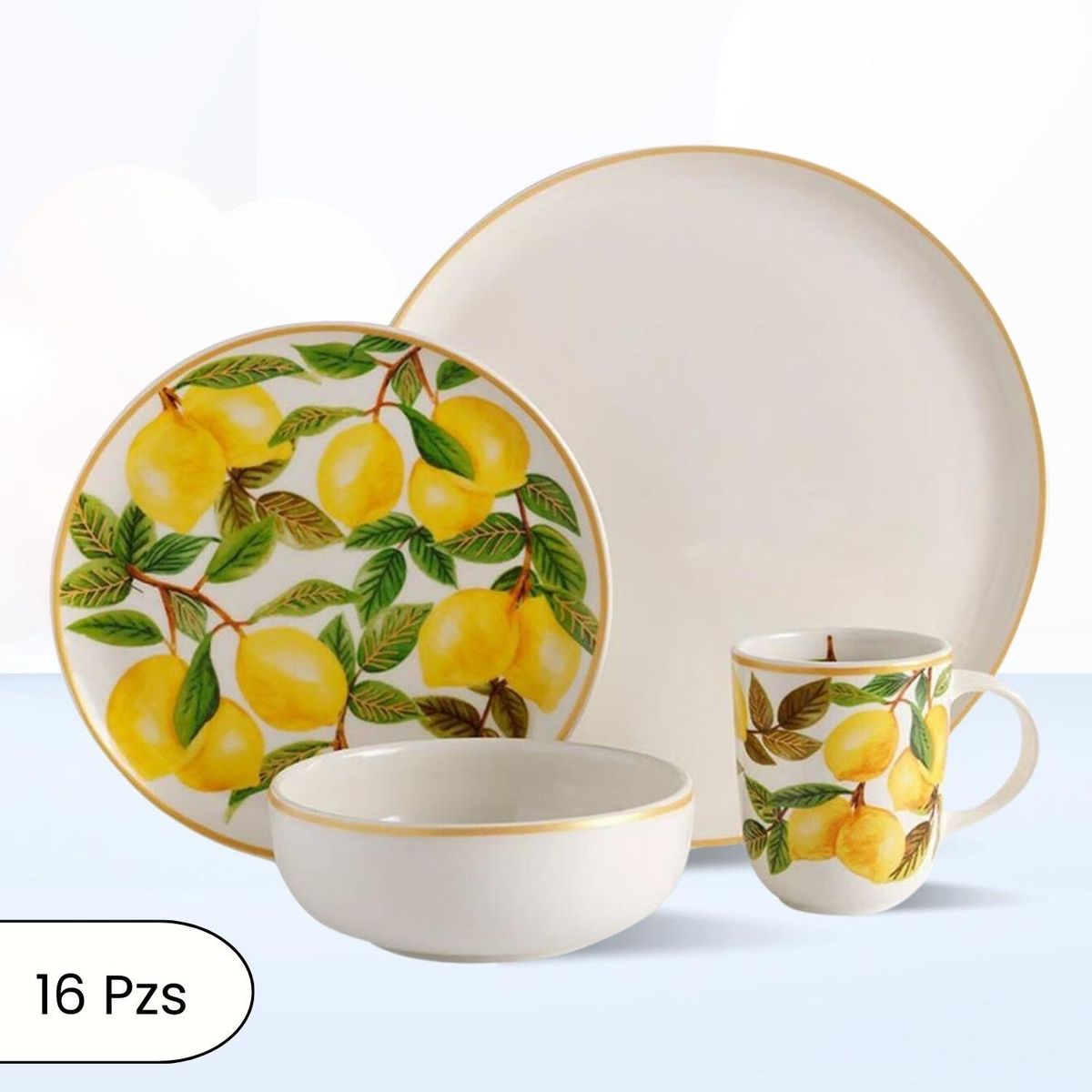 CORONA - Juego de Vajilla Alegra 16 Piezas Corona