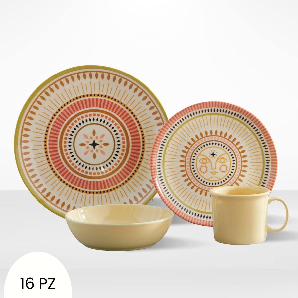 CORONA - Juego de Vajilla Solei 16 Piezas Corona