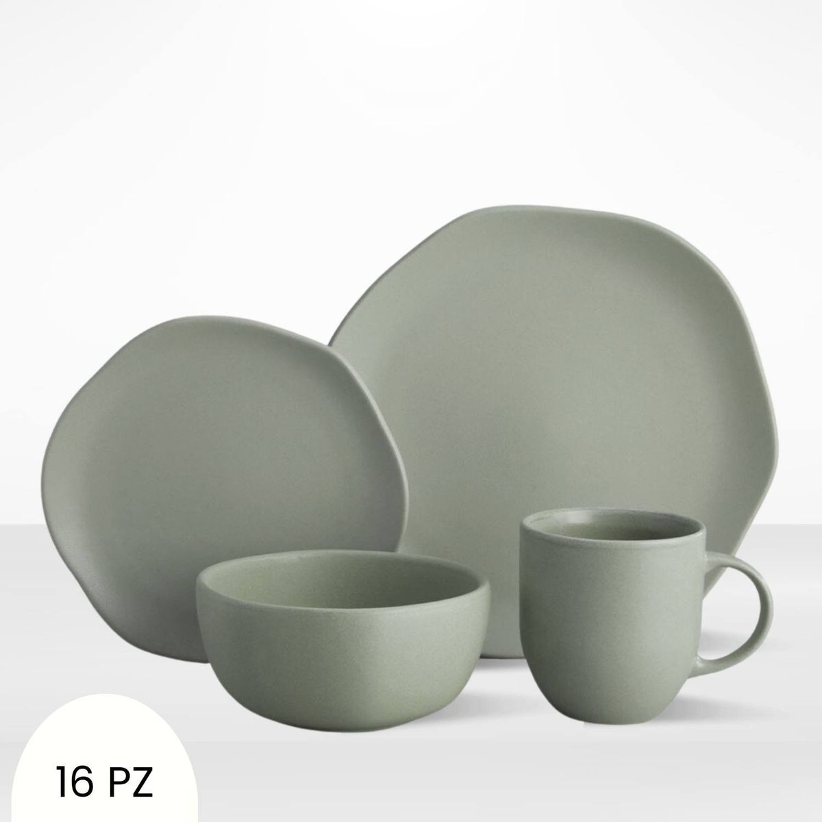 CORONA - Juego de Vajilla Olivo 16 Piezas Corona