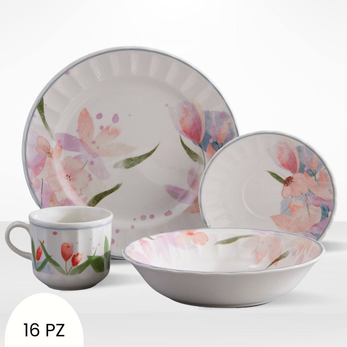 CORONA - Juego de Vajilla Arles 16 Piezas Corona