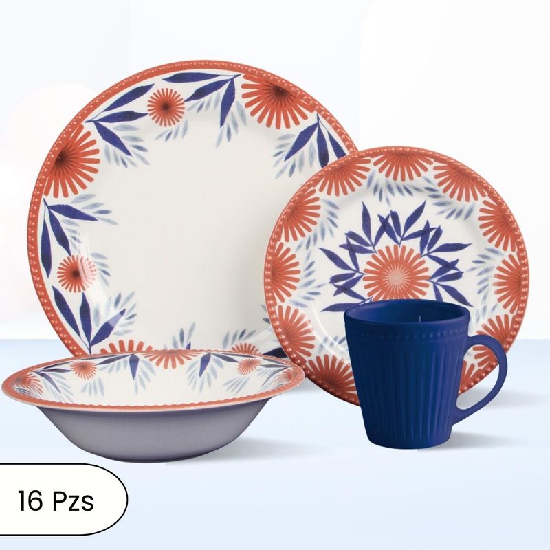 CORONA - Juego de Vajilla Kaira 16 Piezas Corona