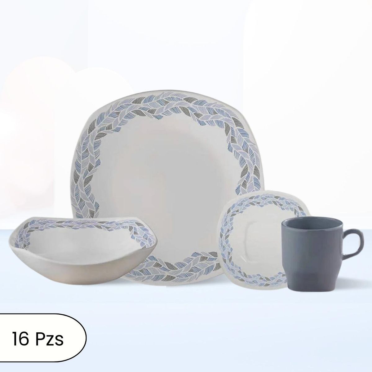 CORONA - Juego de Vajilla Laos 16 Piezas Corona