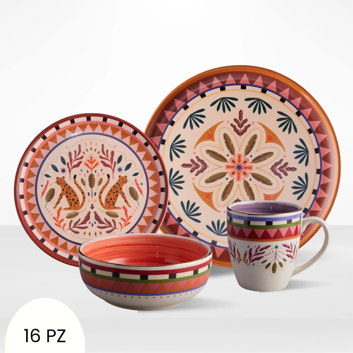 CORONA - Juego de Vajillas Selvatica 16 Piezas Corona
