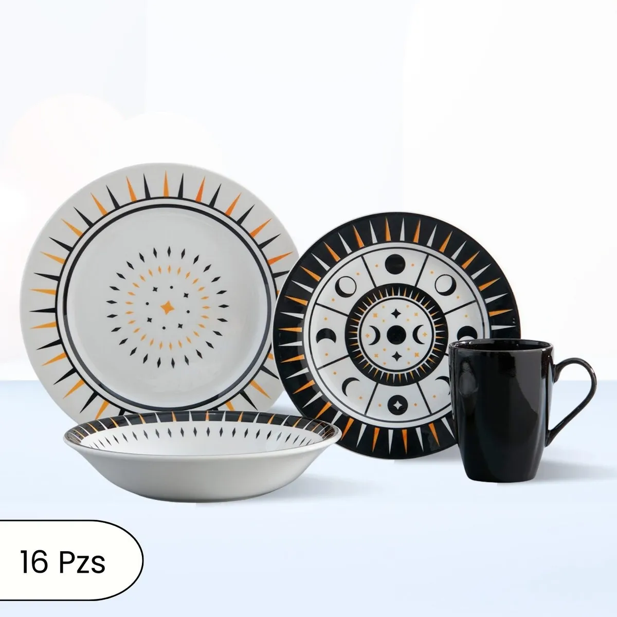 CORONA - Juego de Vajilla Cosmic 16 Piezas Corona