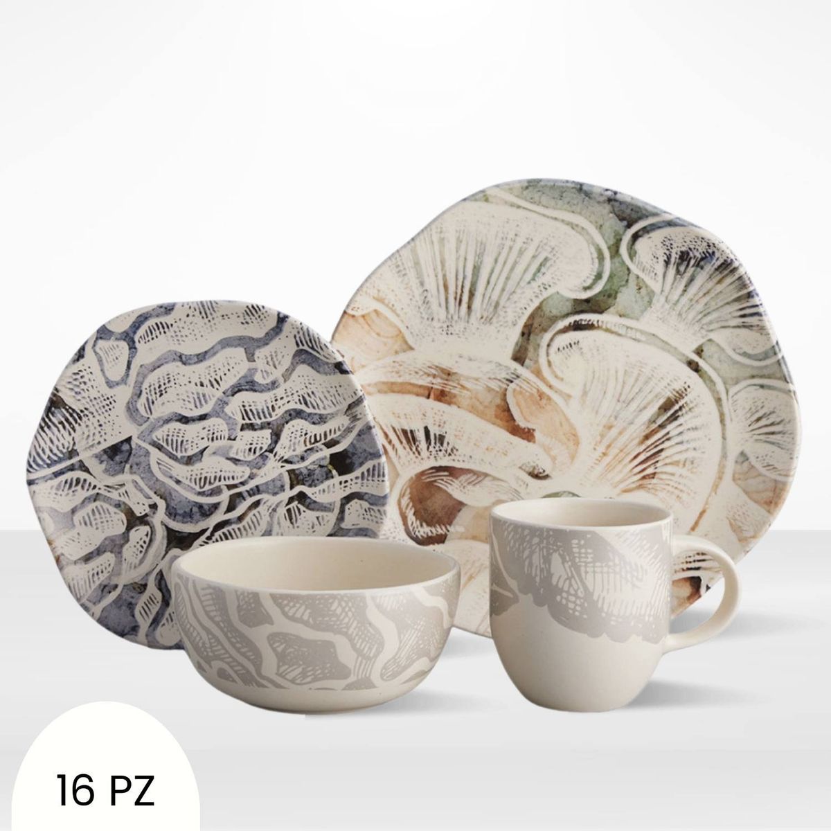 CORONA - Juego de Vajillas Ziba 16 Piezas Corona
