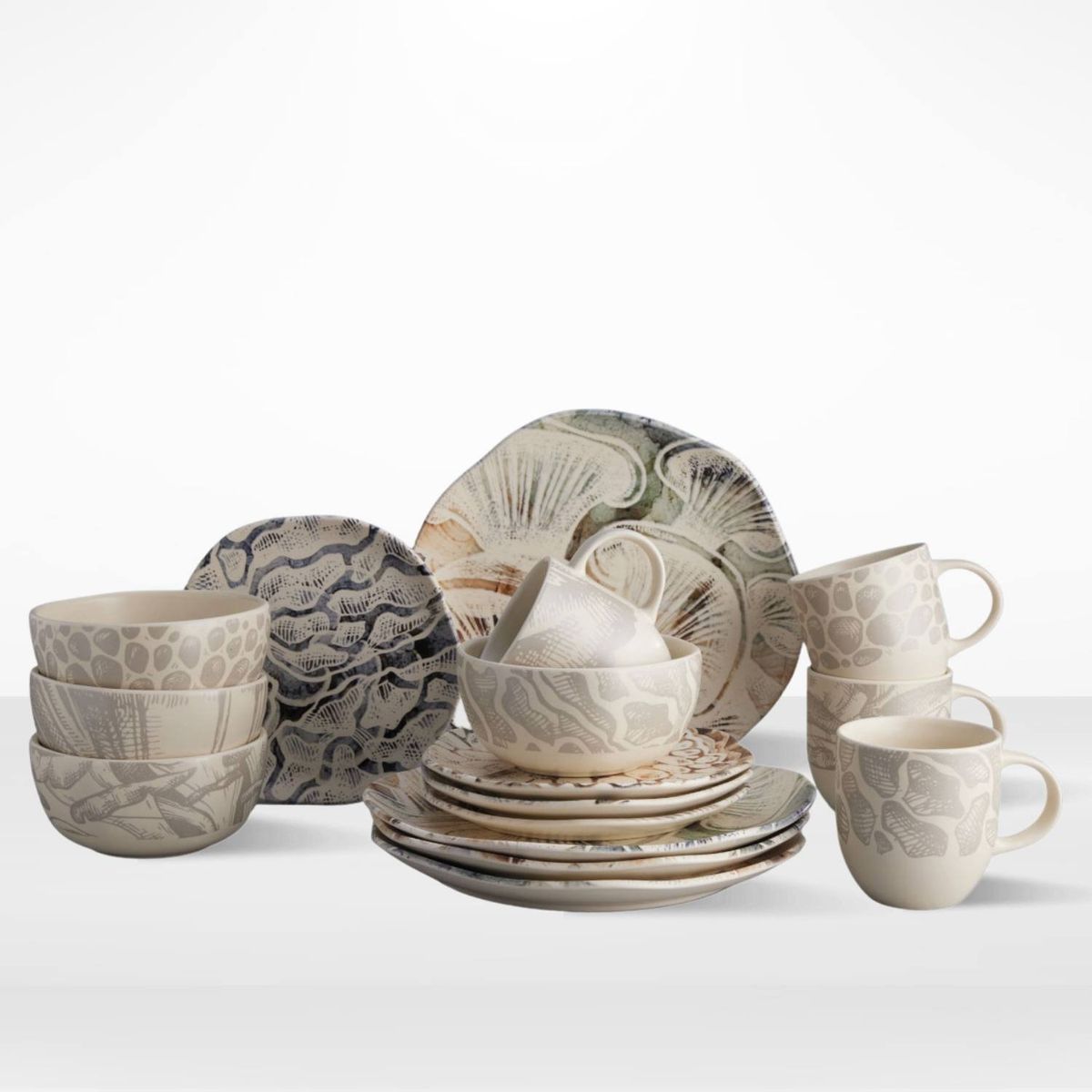 CORONA - Juego de Vajillas Ziba 16 Piezas Corona