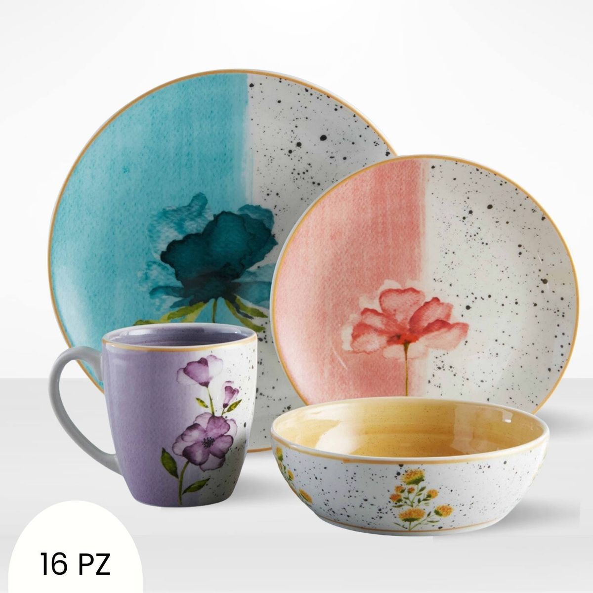 CORONA - Juego de Vajillas Armonia 16 Piezas Coronona