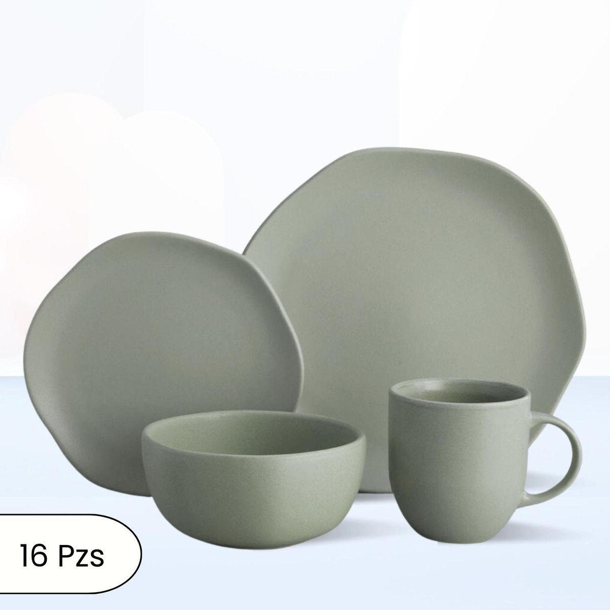 CORONA - Juego de Vajilla Olivo 16 Piezas Corona