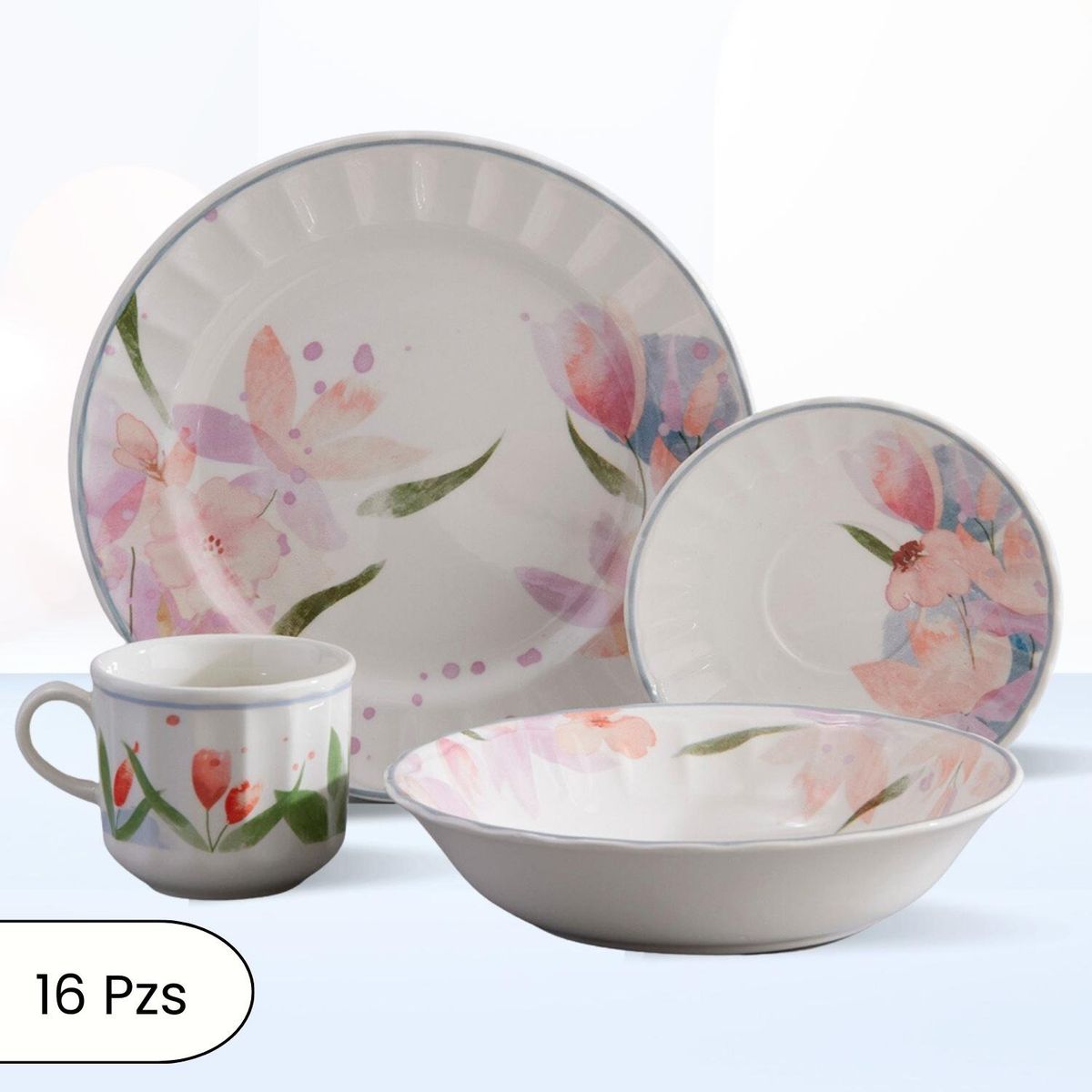 CORONA - Juego de Vajilla Arles 16 Piezas Corona