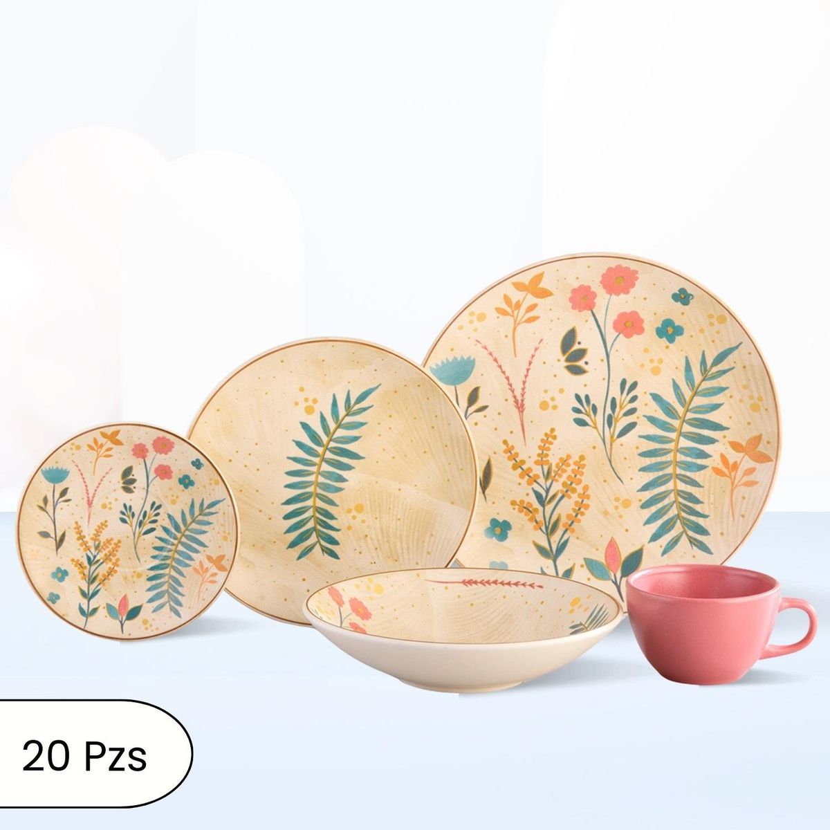 CORONA - Juego de Vajillas Arabella 20 Piezas Corona