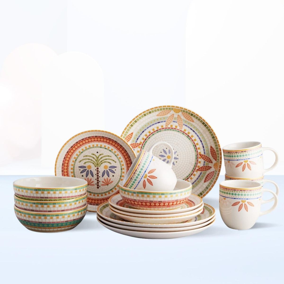 CORONA - Juego de Vajillas Fiore 16 Piezas Corona