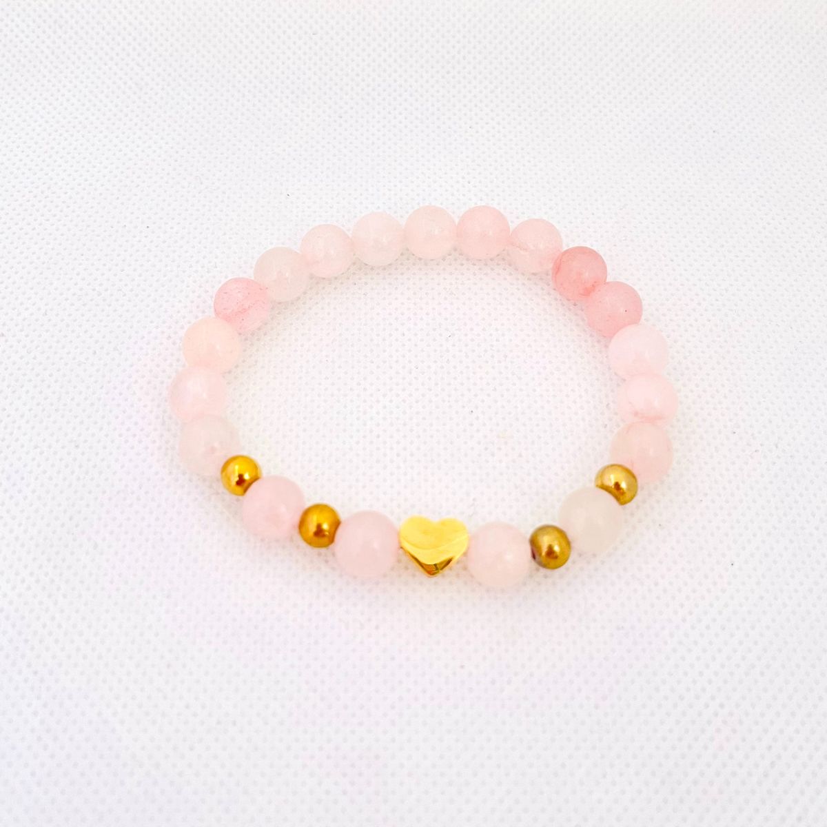 GENERICO - Pulsera Cuarzo Rosa y Acero - Reyna