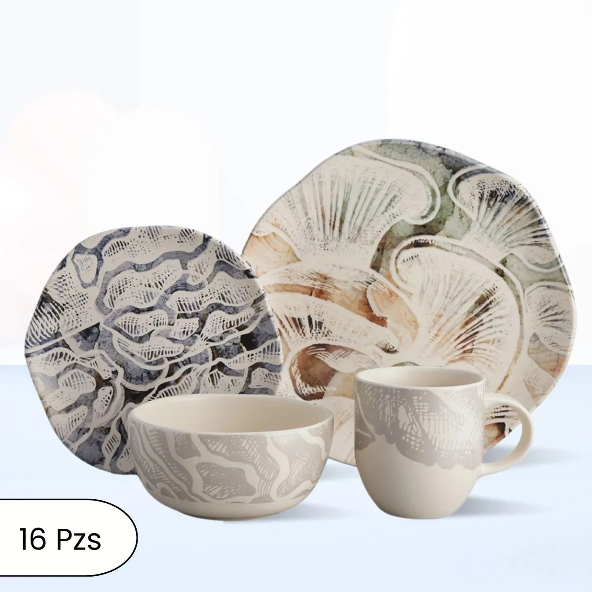 CORONA - Juego de Vajillas Ziba 16 Piezas Corona