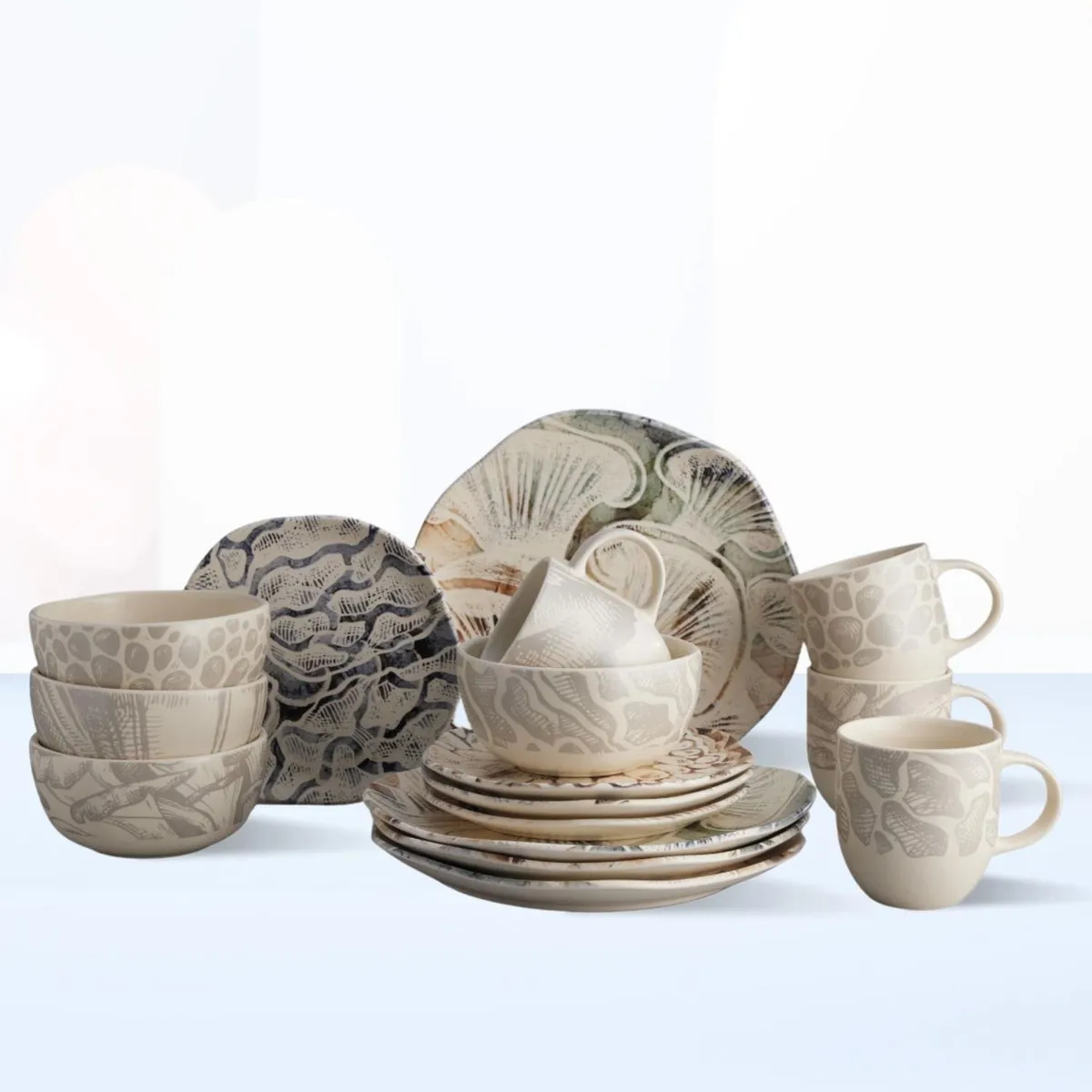 CORONA - Juego de Vajillas Ziba 16 Piezas Corona